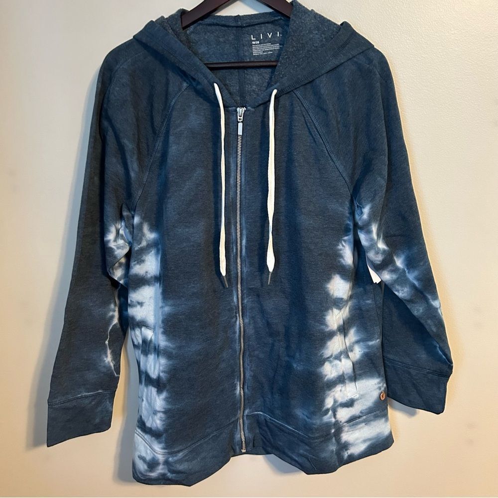 Blue Tie-Dye Women's Hoodie